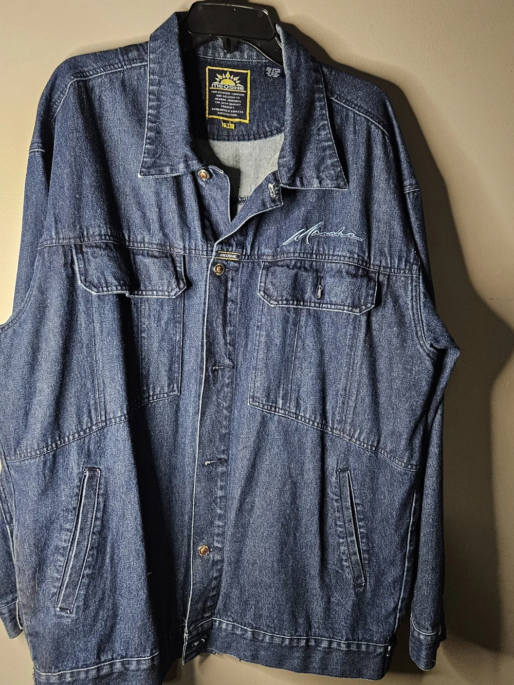 Men's Dark Blue Denim Jacket - Moeshe